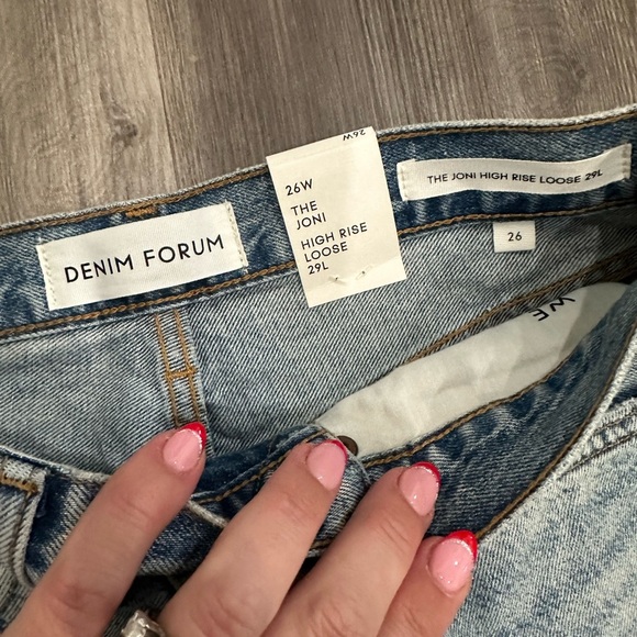 Denim Forum The Joni High Rise Loose, Sz 26W And 29L - Picture 5 of 9